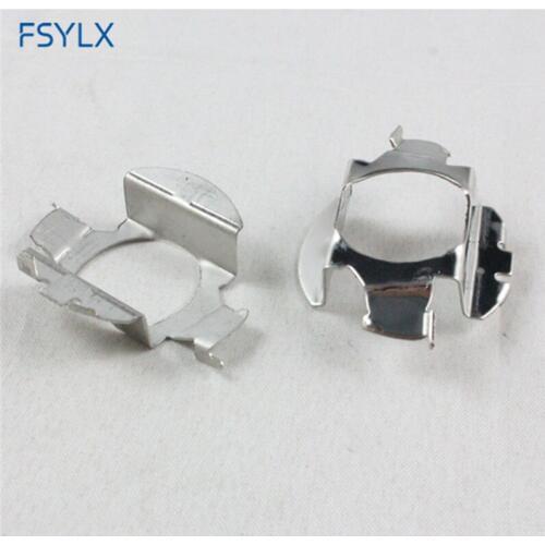 FSYLX Car H7 HID Xenon Bulb holder for BMWaudiBENZvwBUICKnissan Bora H7 HID headlight adaptor H7 metal clip retainer Adapter