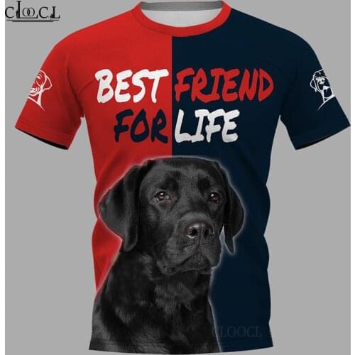 CLOOCL 2021 Newest Labrador Dog Best Friend 3D Printed Men T Shirt Harajuku Summer Short Sleeve Casual Unisex Tops Drop Shipping