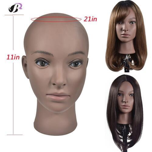 Cosmetology Bald Mannequin Head With Free Desk Holder