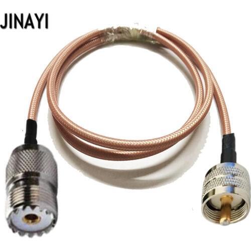 RG142 Cable UHF pl259 Male to UHF so239 Female RF Crimp Coax Pigtail Connector Cable 10/15/20/30/50CM 1/2/3/5/10M