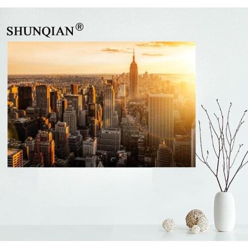 Nice Custom New York Canvas Poster Print painting Art Wall Silk Poster Cloth Print Fabric Poster 27X40cm30X45cm