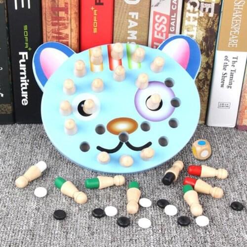 Wooden Memory Chess Set For children, Block Board Game For children, Educational Toy With Color Learning Ability For Children