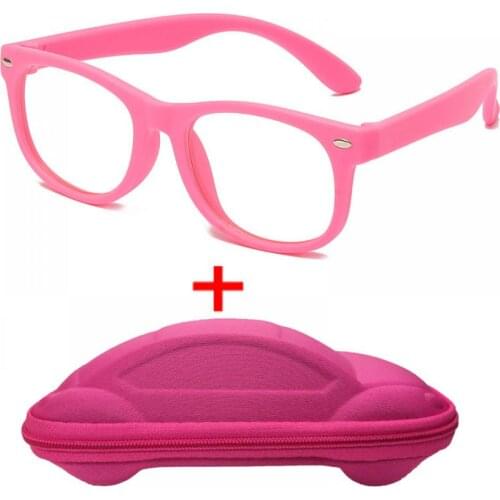 2021 New Anti-blue Light Kids Glasses Optical Frame Children Square Computer Eyeglasses Boy Girls Clear Lens Eyewear Anti-UV