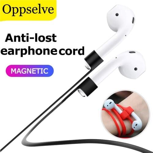 Magnetic Earphone Strap Soft Silicone Headphone Cord Anti Lost Cable for Apple AirPods Pro 1 Magnet Earphone String Rope Strap