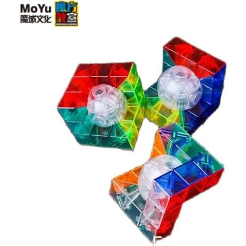 Original Moyu MoFangJiaoShi Geo Cube A B C Magic Puzzle Cube MFJS Geometry Cube toy Specail Shape Puzzle Twist Educational toys