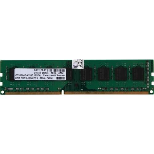DDR3 Memory Ram PC3-12800 1600MHz 1.5V 240Pins Desktop Memory DIMM for AMD Motherboard(4GB)