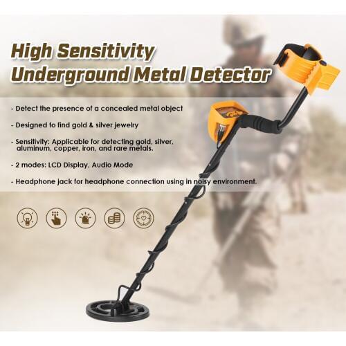 KKmoon Professional Metal Detector LCD Display Underground Gold Silver Digger Treasure Hunter with Three Detect Modes
