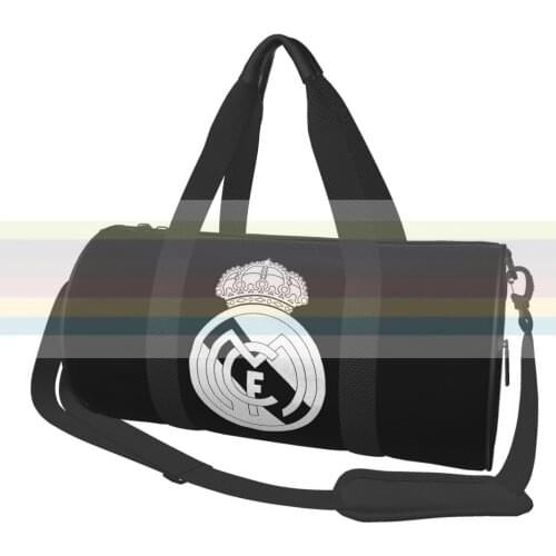 Real Madrid. Universal travel sports and fitness shoulder bag. Nylon portable outdoor sports bag. Dry and wet separation bag