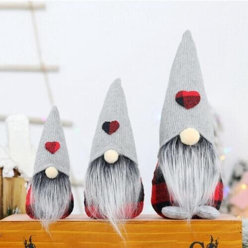 Christmas Gnome Santa Plush Hanging Doll Xmas Tree Pendant Party Home Ornament