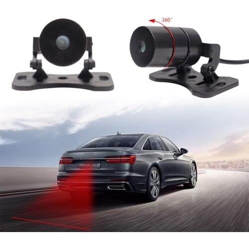 LED Motorcycle Laser Fog Lights Anti Collision Warning Light Rear-end Tail Lamps Motorbike Brake Parking Bulbs Motor Styling