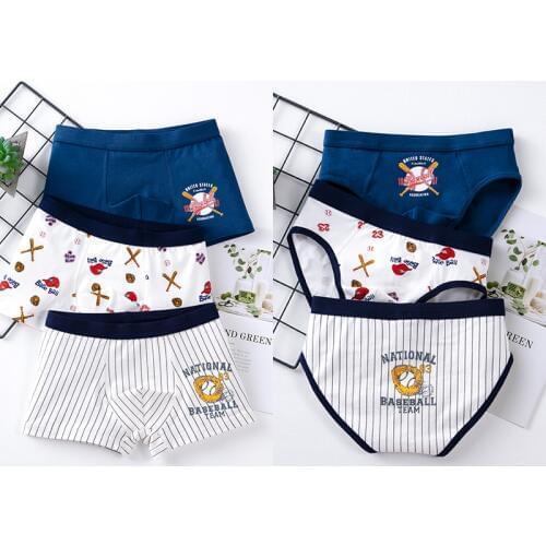 3Pcs/pack Kids Underwear Natural Cotton Briefs Toddler Panties High Quality Boys Clothes 6 Years Comfortable Child Cute Boxers
