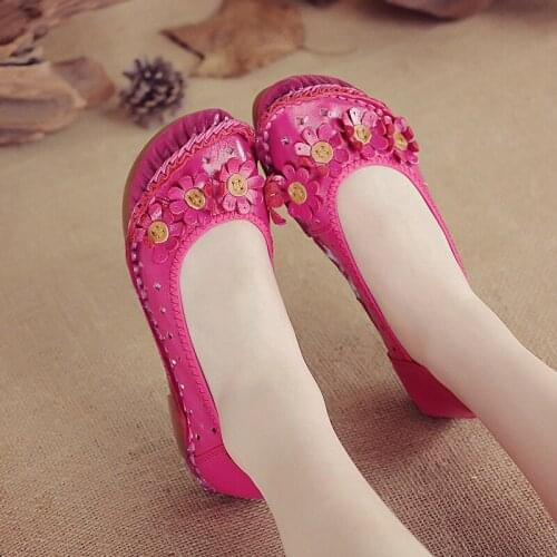 Fashion Women Casual Shoes Summer Comfy Breathable Soft Sole Womans Genuine Leather Leather Shoes 2021 New Womens Boat Shoes