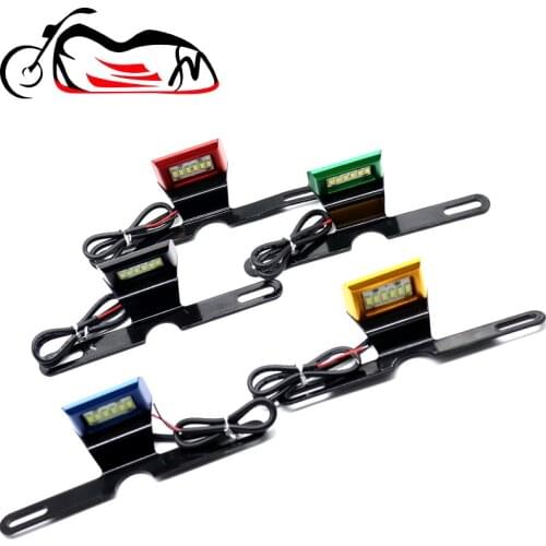 Universal License Plate LED Light Motorcycle Accessories For HONDA SUZUKI KAWASAKI DUCATI BMW CNC Lamp Bracket Waterproof