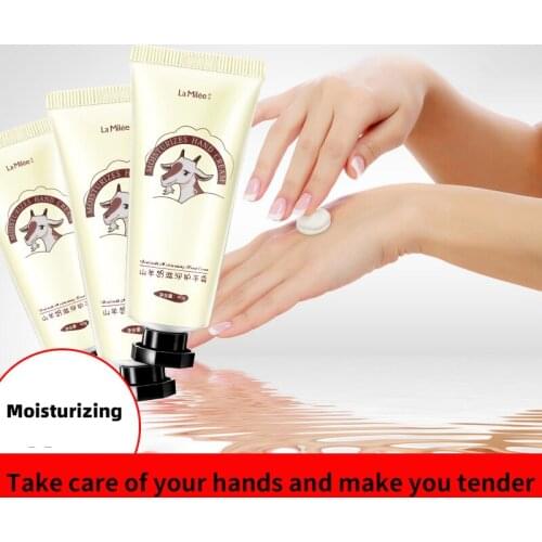 3pcs/lot LAMILEE GoatMilk Hand Cream Moisturizing Anti-chapping whitening Hand care 40g