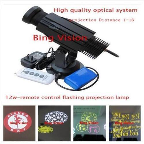 High quality LED advertising image projections lamp, led logo projections light12W-Wireless Control Flashing projection 2-color