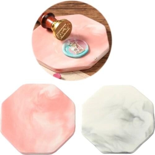 1 Pc Octagon Cooling Demoulding Plate Pad Cover Wax Seal Stamp Sealing Beads Pads Envelope Wedding Packaging Decoration Tool