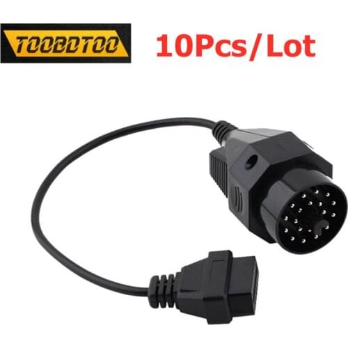 10pcs/lot OBD2 Adapter 20pin For BMW Car Diagnostic Cables and Connector For BMW 20pin to OBD2 16 PIN Female Connector