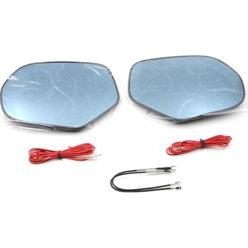 2pcs Heated w/Turn Signal Anti-Dizziness Side View Mirror Blue Glasses For 2015-2016 Mitsubishi Pajero