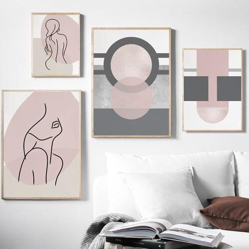 Abstract Minimalist Boho Wall Art Canvas Painting Nordic Posters And Prints Wall Pictures For Living Room Home Decor