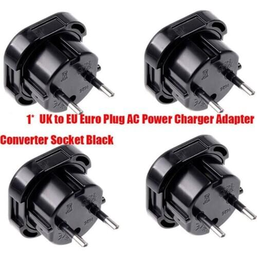 Travel UK to Europe European Plug AC Power Charger Adapter Converters Socket Cable Adapter