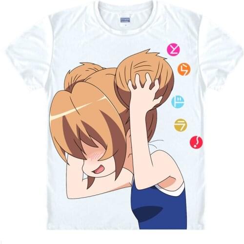 Anime Toradora! TIGERxDRAGON! Aisaka Taiga Cute T-Shirt Summer Tee Short Sleeve Tops Unisex Cosplay S-XXL