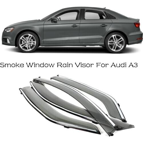 4pcs Blade Side Windows Deflectors Door Sun Visor Shield For Audi A3