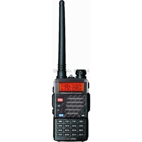 By dhl or ems 10pcs 2016 BAOFENG UV-5RB 5R PLUS New Version 136-174/400-520MHZ Dual Band Radio with earpiece