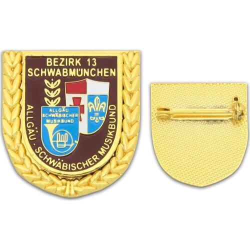 Enamel Baseball Gold Pin Badge for Sport Star Security cheap custom metal gold enamel badges with pin