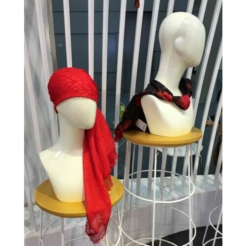 Hot Sale!! Gloss White Female Head Manikin Fiberglass Head Model On Promotion