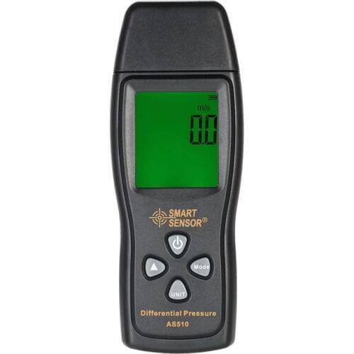 Differential Pressure Meter LCD Display Manometer Air Digital Manometer Negative Vacuum Pressure Meter 0-100 hPa/0-45.15 in H2O