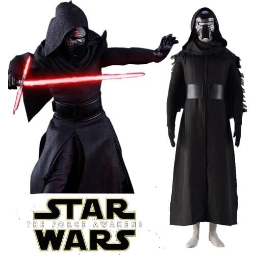 Kylo Ren Battle Suit Cosplay Kylo Ren The Force Awakens Kylo Ren Cosplay Costume with Mask Full Set Custom Made