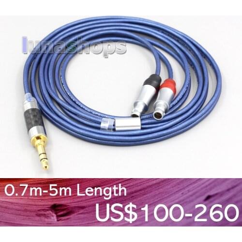 LN006807 HiRes 99% Pure Silver Earphone Cable For Sennheiser HD800 HD800s HD820s HD820 Enigma Acoustics Dharma D1000 Headphone