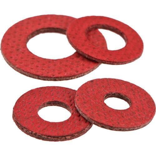 M5/6/8 Fast Bus Red Meson/Insulation Washers / Gaskets, Red Steel Paper