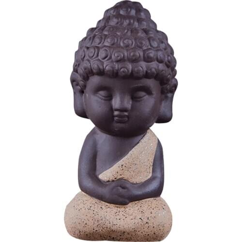 Little Buddha Monk Tea Pet Meditation Accessories for Zen Garden Sand Decor
