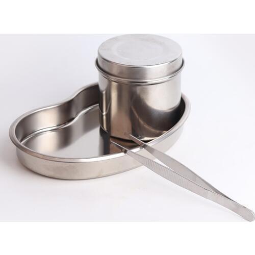 Microblading Stainless Steel Disinfection kit Disinfection Tank+Tweezer+ Bending Tray Tool For Eyebrow Lip Tattoo Accessories