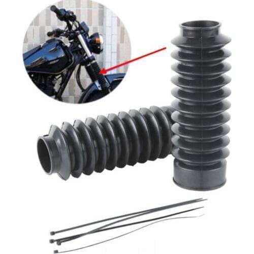 Motorcycle Black Front Rubber 49mm Fork Tubes Boots For Harley Davidsion Dyna Wide Glide FXDWG 2007 08 10 11