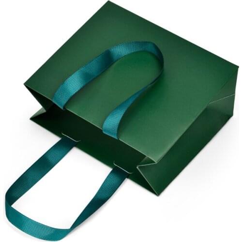 Mu Shi Light Luxury Green Jewelry Gift Bag High-end Jewelry Jewelry Packaging Bag Ring Earring Necklace Jewelry Handbag