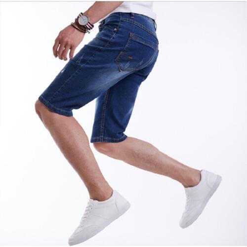 MEN SHORT JEANS DENIM Cotton 2020 Brand Summer Regular Casual Knee Length Short Fashion Bermuda Jeans Male Plus Size Breeches