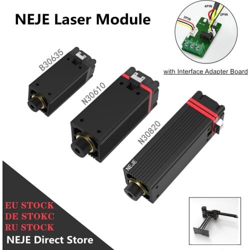 20W/7W/3500mW Laser Module Kits for 450nm CNC Laser Engraving Machine With TTL / PWM Modulation for DIY Creation