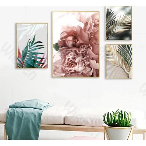 Simple Elegant Tropical Plant & Flower Canvas Painting Nordic Poster Wall Art Picture Home Decor for Living Room Bedroom Murals