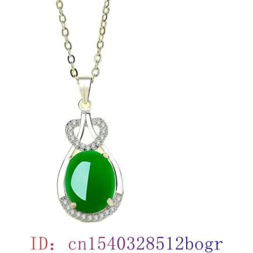 Jade Water droplet Pendant Charm Necklace Fashion Gifts Women 925 Silver Hetian Chalcedony Jewelry Natural Amulet Chinese