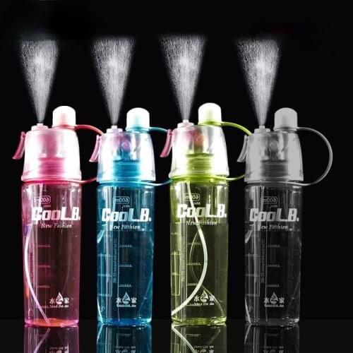 New 400/600Ml 3 Color Solid Plastic Spray Cool Summer Sport Water Bottle Portable Climbing Outdoor Bike Shaker My Water Bottles