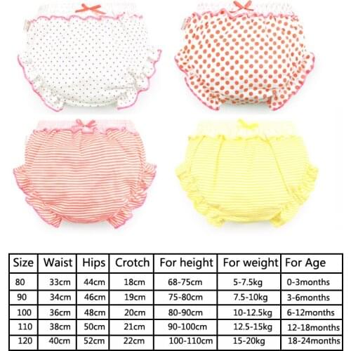 New Cotton Childrens Underpants Polka Dot Printed Bowknot Thin Baby Childrens Underpants