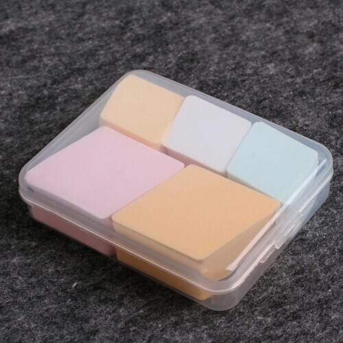 Transparent Storage Container Makeup Puff Hair Clip Small Ornament Organize Case