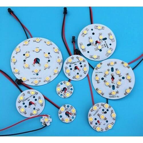 LED Lamp Beads 3W 5W 7W 9W 12W 15W 18W High Power LED PCB board welded terminal wire LED pendant light source light board