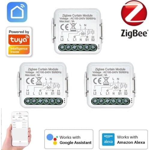 ZigBee 3.0 Smart Curtain Switch Module Motorized Roller Shutter Blinds Motor Tuya Smart Life Alexa Echo Google Home Smart Home