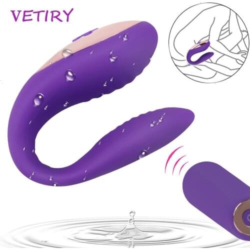 VETIRY U Type Vibrator Couple Share Vibrator Sex Toys For Women Adults Vagina Clitoris Stimulate Wireless Remote Sex Products