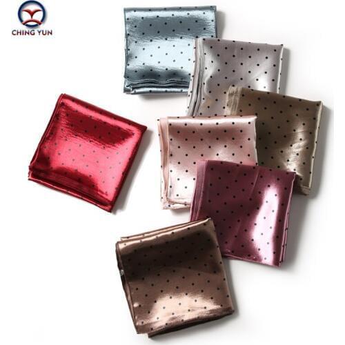 CHING YUN Vintage Polka Dot Small Silk Scarves Autumn And Winter fashion Decoration Versatile Smooth Scarf Quartet Small Square