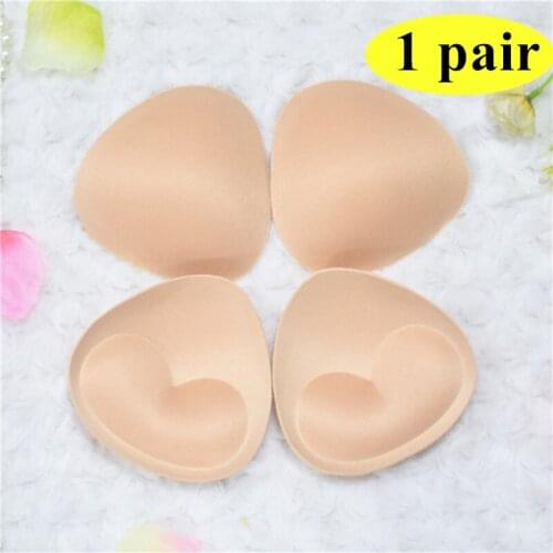 1 Pair Woman Swimsuit Padded Sponge Foam Push Up Enhancer Chest Cup Thick Bikini Swimwear Inserts Triangle Bra Pad