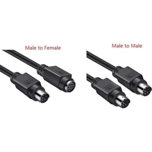 1 piece MD8 Mini Din 8 pin Male female adapter Cable Plug Socket conventer PLC Application shielding wires